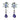 925 Sterling Silver Earrings Pear Iolite 6x4mm Tanzanite Topaz Gemstone Jewelry