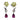 925 Sterling Silver Earrings Pear Rhodolite Peridot Sapphire Gemstone Jewelry