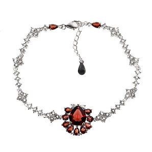 925 Sterling Silver Bracelet Pear Mozambique 10x8mm Topaz Gemstone Jewelry 7in