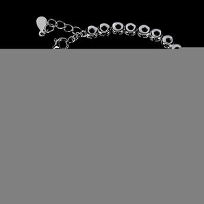 925 Sterling Silver Bracelet Round Emerald 2.5mm Natural Gemstone Jewelry 7in