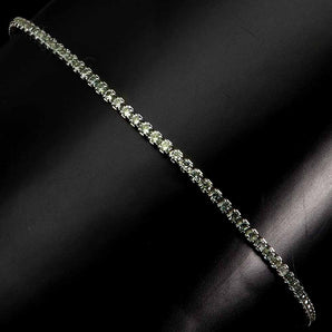 925 Sterling Silver Bracelet Blue Sapphire Round Diamond Cut Gemstone Jewelry 7