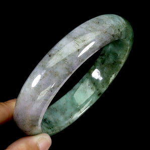 Bangle Jadeite Jade Myanmar 369.20ct 14x9mm Natural Handicraft Gemstone 6.6in