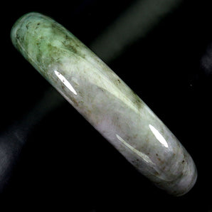 Bangle Jadeite Jade Myanmar 369.20ct 14x9mm Natural Handicraft Gemstone 6.6in