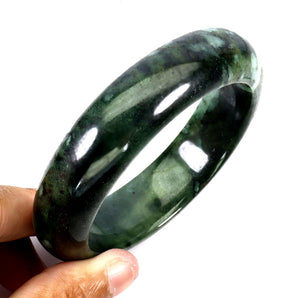 Bangle Jadeite Jade Myanmar 327.10ct 16x8mm Natural Handicraft Gemstone 6.2in