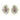 Unheated Marquise Peridot 5x2.5mm Rhodolite Garnet 925 Sterling Silver Earrings