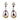 925 Sterling Silver Earrings Pear Rhodolite Peridot Sapphire Gemstone Jewelry