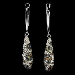 925 Sterling Silver Earrings Sapphire Round Diamond Cut Topaz Gemstone Jewelry