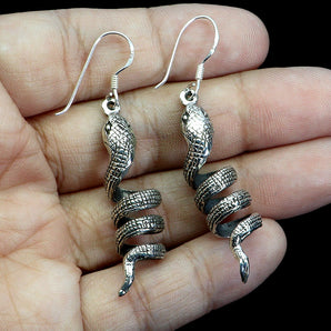 925 Sterling Silver Earrings Cobra Jewelry