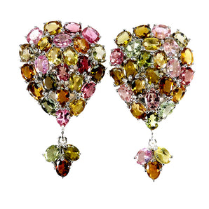 925 Sterling Silver Earrings Oval Tourmaline 4x3mm Natural Gemstone Jewelry