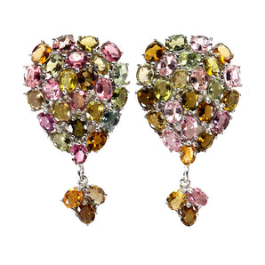 925 Sterling Silver Earrings Oval Tourmaline 4x3mm Natural Gemstone Jewelry