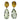 925 Sterling Silver Earrings Pear Green Amethyst 68ct Citrine Handmade Gemstone