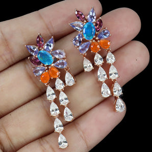 925 Sterling Silver Earrings Oval Apatite 6x4mm Tanzanite Gemstone Jewelry