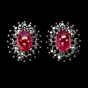 925 Sterling Silver Earrings Oval Ruby 7x5mm Spinel Natural Gemstone Jewelry