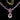925 Sterling Silver Necklace Pear Amethyst Tourmaline Gemstone Jewelry 17 Inches