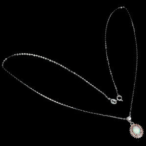 925 Sterling Silver Necklace Oval Fire Opal 7x5mm Sapphire Gemstone Jewelry 18in