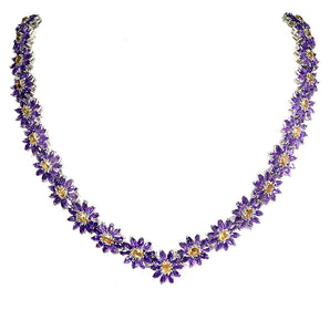925 Sterling Silver Necklace Oval Citrine 6x4mm Amethyst Gemstone Jewelry 22.5in