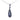 925 Sterling Silver Necklace Sapphire Round Diamond Cut Gemstone Jewelry 18in