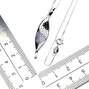 925 Sterling Silver Necklace Sapphire Round Diamond Cut Topaz Gemstone 18inches