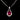 925 Sterling Silver Necklace Pear Ruby 7x5mm Natural Gemstone Jewelry 18 Inches