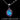 925 Sterling Silver Necklace Oval Fire Opal 8x6mm Sapphire Gemstone Jewelry 18in