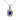 925 Sterling Silver Necklace Oval Blue Sapphire 7x5mm Sapphire Gemstone 18inches