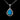 925 Sterling Silver Necklace Pear Blue Opal 8x6mm Natural Gemstone Jewelry 18in