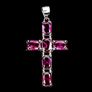 925 Sterling Silver Pendant Antique Rhodolite Garnet 6x4mm Gemstone Jewelry