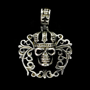 925 Sterling Silver Pendant 33x15mm Skull Jewelry