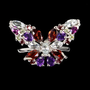 925 Sterling Silver Ring Mozambique Amethyst Gemstone jewelry 8