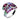 925 Sterling Silver Ring Oval Rhodolite 7x5mm Emerald Tanzanite Jewelry Size 8