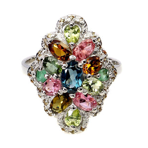 925 Sterling Silver Ring Oval London Blue Topaz Sapphire Gemstone Jewelry Sz 8.5