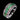 925 Sterling Silver Ring Oval Emerald Rhodolite Garnet Gemstone Jewelry Size 9