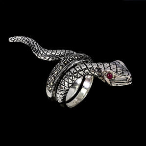 925 Sterling Silver Ring Round Simulated Cz Marcasite Cobra Gemstone Jewelry 8