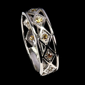 925 Sterling Silver Ring Sapphire Round Diamond Cut Gemstone Jewelry Szie 9.5