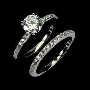 925 Sterling Silver Ring Round Simulated Cz 7mm Gemstone Jewelry Matching Size 7