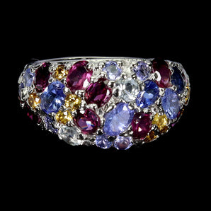 925 Sterling Silver Ring Oval Tanzanite 4x3mm Tanzanite Gemstone Jewelry Sz 8.5