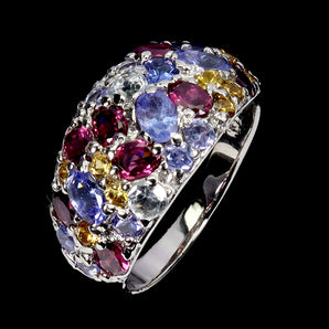 925 Sterling Silver Ring Oval Tanzanite 4x3mm Tanzanite Gemstone Jewelry Sz 8.5