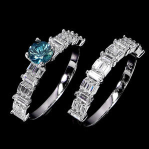 925 Sterling Silver Ring Round Zircon 5mm Gemstone Jewelry Matching Size 8