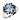 925 Sterling Silver Ring Round Sky Blue Topaz 8mm Spinel Gemstone Jewelry Size 7