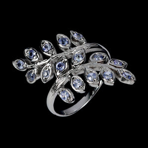 925 Sterling Silver Ring Round Tanzanite Natural Gemstone Jewelry Size 9