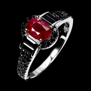 925 Sterling Silver Ring Oval Ruby 7x5mm Spinel Natural Gemstone Jewelry Size 9