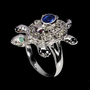 925 Sterling Silver Ring Oval Kyanite 6x4mm Emerald Gemstone Jewelry Size 9