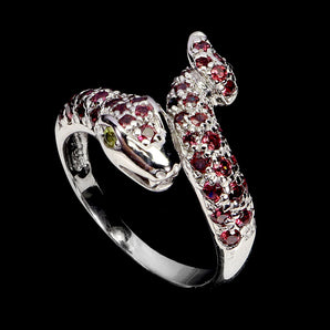 925 Sterling Silver Ring Round Rhodolite Garnet Sapphire Gemstone Jewelry Sz 8.5