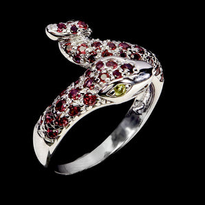 925 Sterling Silver Ring Round Rhodolite Garnet Sapphire Gemstone Jewelry Sz 8.5