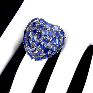 925 Sterling Silver Ring Oval Kyanite 5x3mm Natural Gemstone Jewelry Size 8