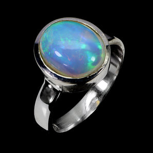 925 Sterling Silver Ring Oval Fire Opal 11x9mm Handmade Gemstone Jewelry Size 7