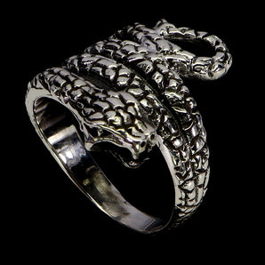 925 Sterling Silver Ring Cobra Gemstone Jewelry Size 8