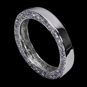 925 Sterling Silver Ring Round Tanzanite Natural Gemstone Jewelry Size 6.5