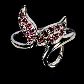 925 Sterling Silver Ring Round Rhodolite Garnet Natural Gemstone Jewelry Size 8