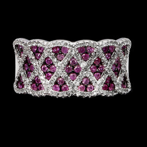 925 Sterling Silver Ring Sapphire Round Diamond Cut Topaz Gemstone Jewelry Sz 7